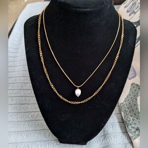 NWT Lorisa surgical steel Freshwater Pearl